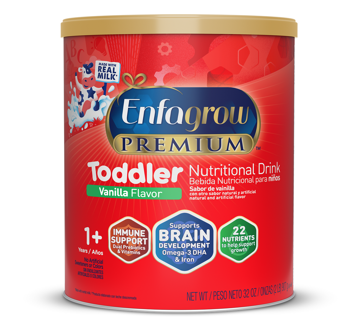 Enfagrow Premium Toddler Nutritional Drink Vanilla 32oz can