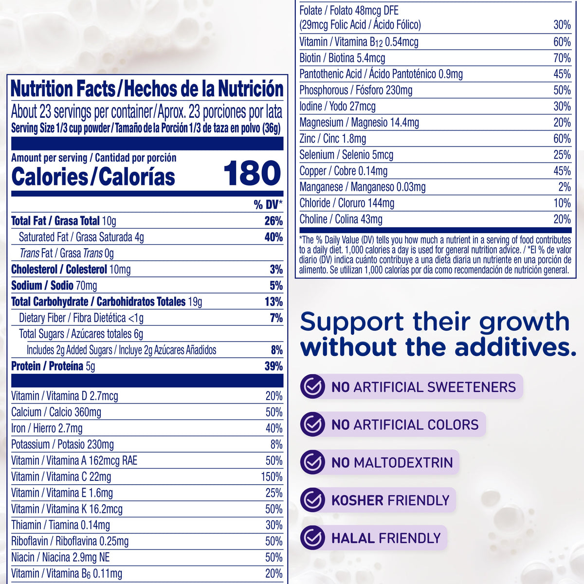 Enfagrow Premium Gentlease Toddler nutrition facts